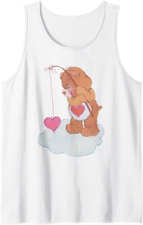 Care Bears Valentine's Day Tenderheart Bear Vintage Fishing Tank Top