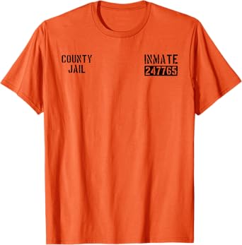 Inmate Of The Month Prisoner Costume Inmate County Jail T-Shirt