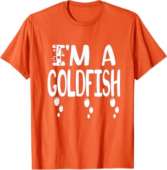 Pretend I'm A Goldfish Costume Funny Halloween Party T-Shirt
