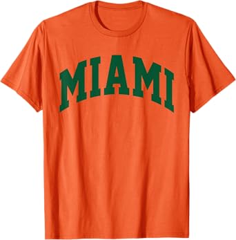 Retro Miami Men Miami Women Vintage Green Orange FL Souvenir T-Shirt