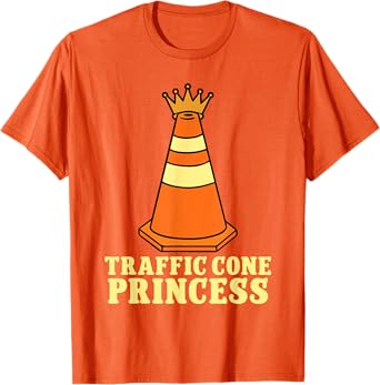 Lazy Halloween Costume Traffic Cone Princess T-Shirt