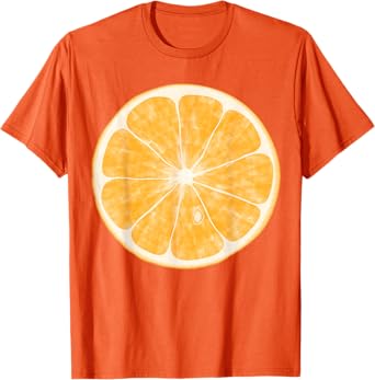 Sliced Orange Fruit Halloween Funny Halloween Design T-Shirt