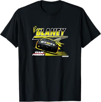 NASCAR - Ryan Blaney Team Penske Race Lines Black T-Shirt