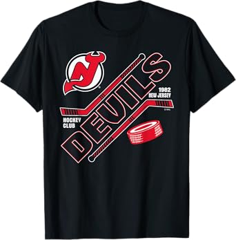 New Jersey Devils Force Black Officially Licensed T-Shirt