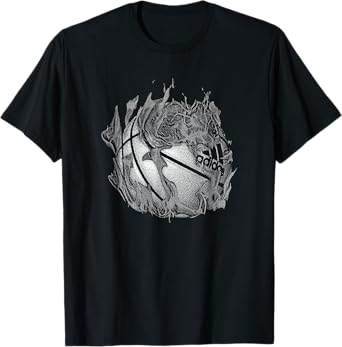 adidas Badge of Sport Basketball On Fire Graphic T-Shirt