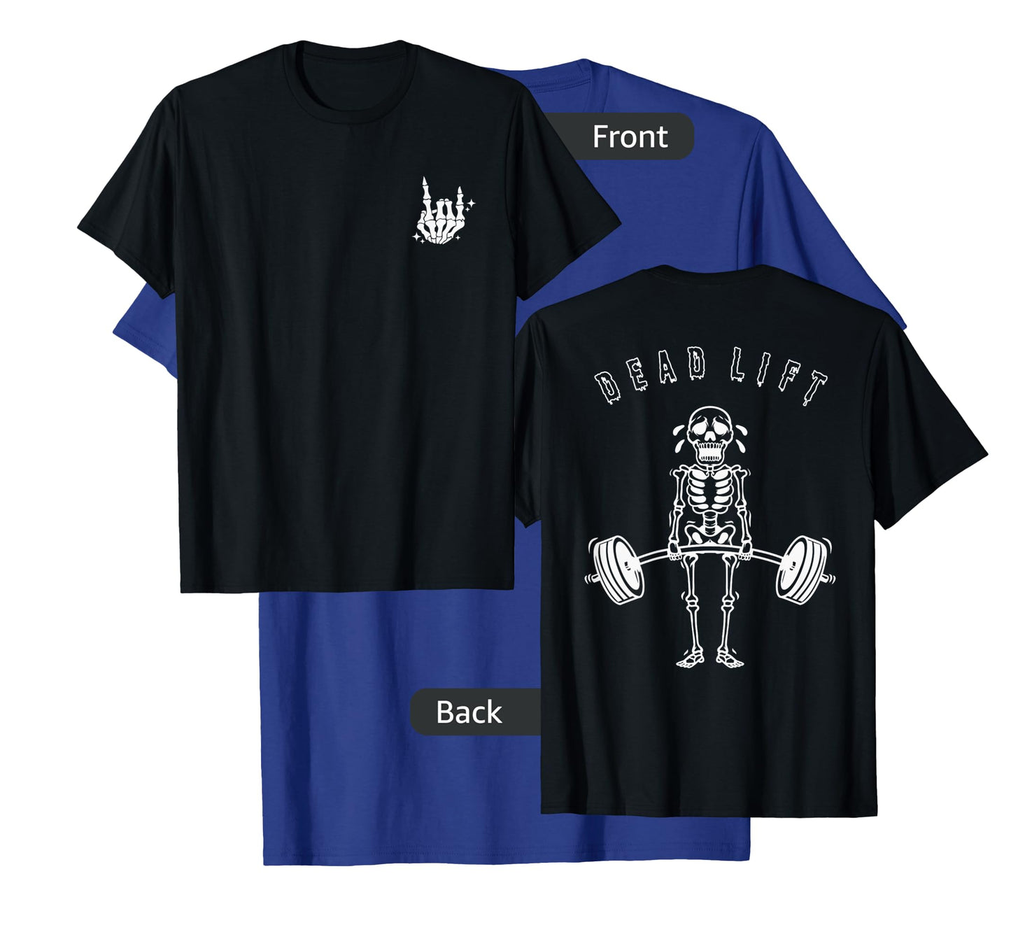 TheGodsEnvyUs Men's Halloween Skeleton Graphic Gym T-Shirt, Black, Small