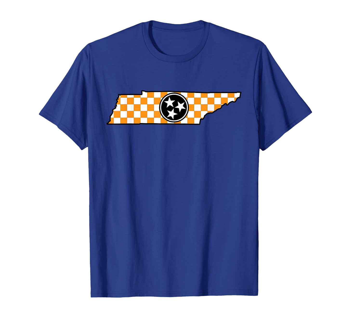 Volunteer State Orange/White Checkerboard Tri-Star Tennessee T-Shirt