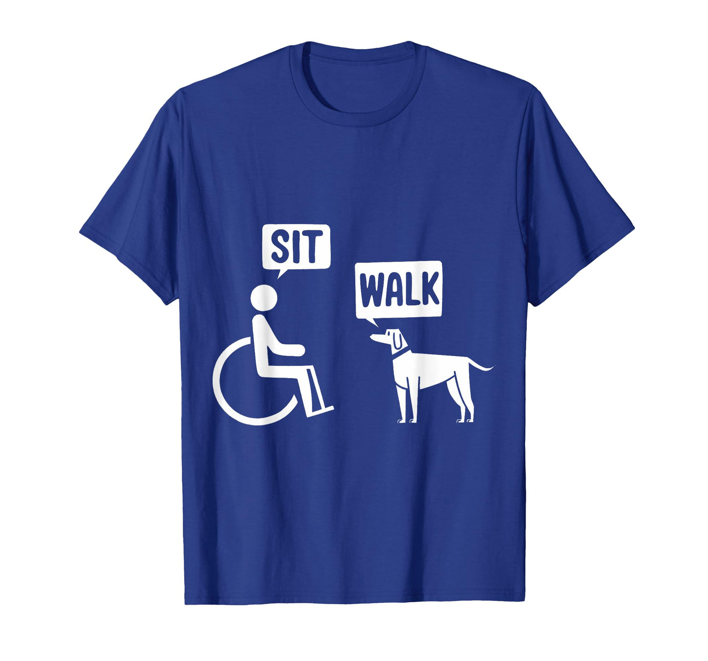 Wheelchair Dog Funny Humor Sit Walk Joke Disability T-Shirt