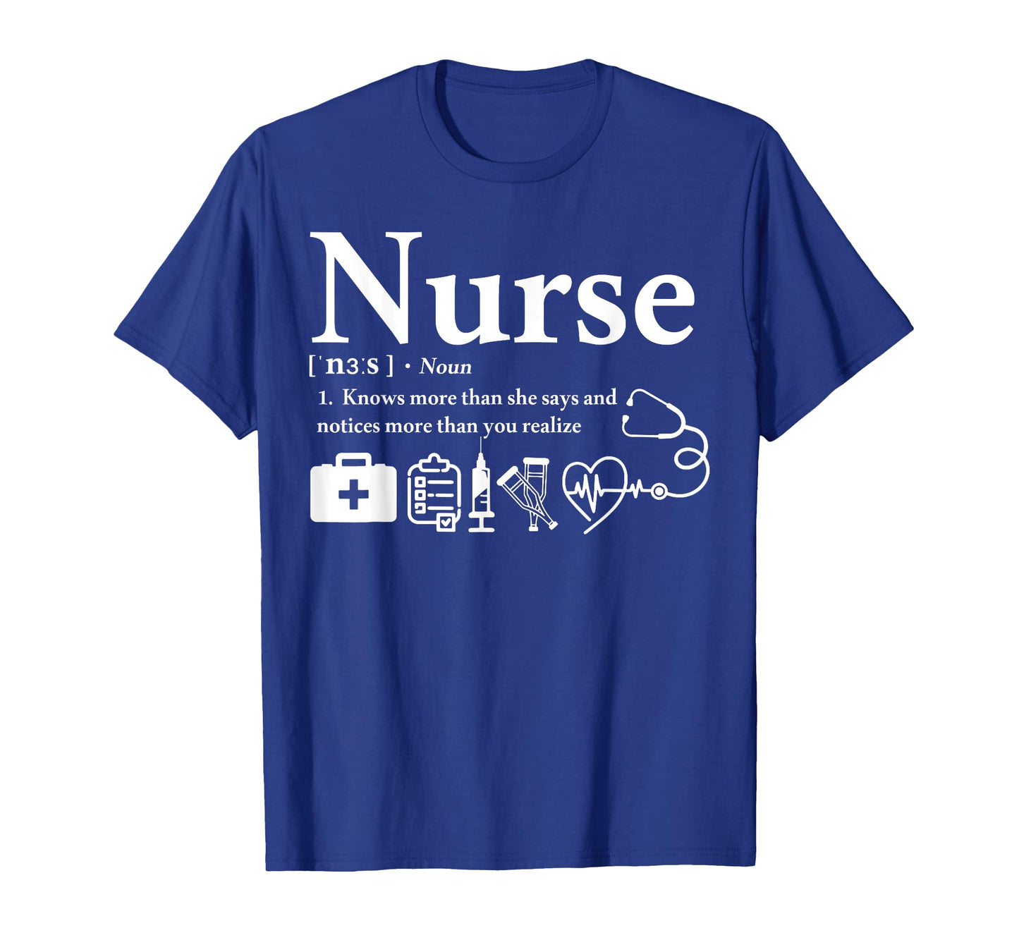 Retro Nurse Definition Mens Women Nurse Week Nicu Icu Rn Er T-Shirt