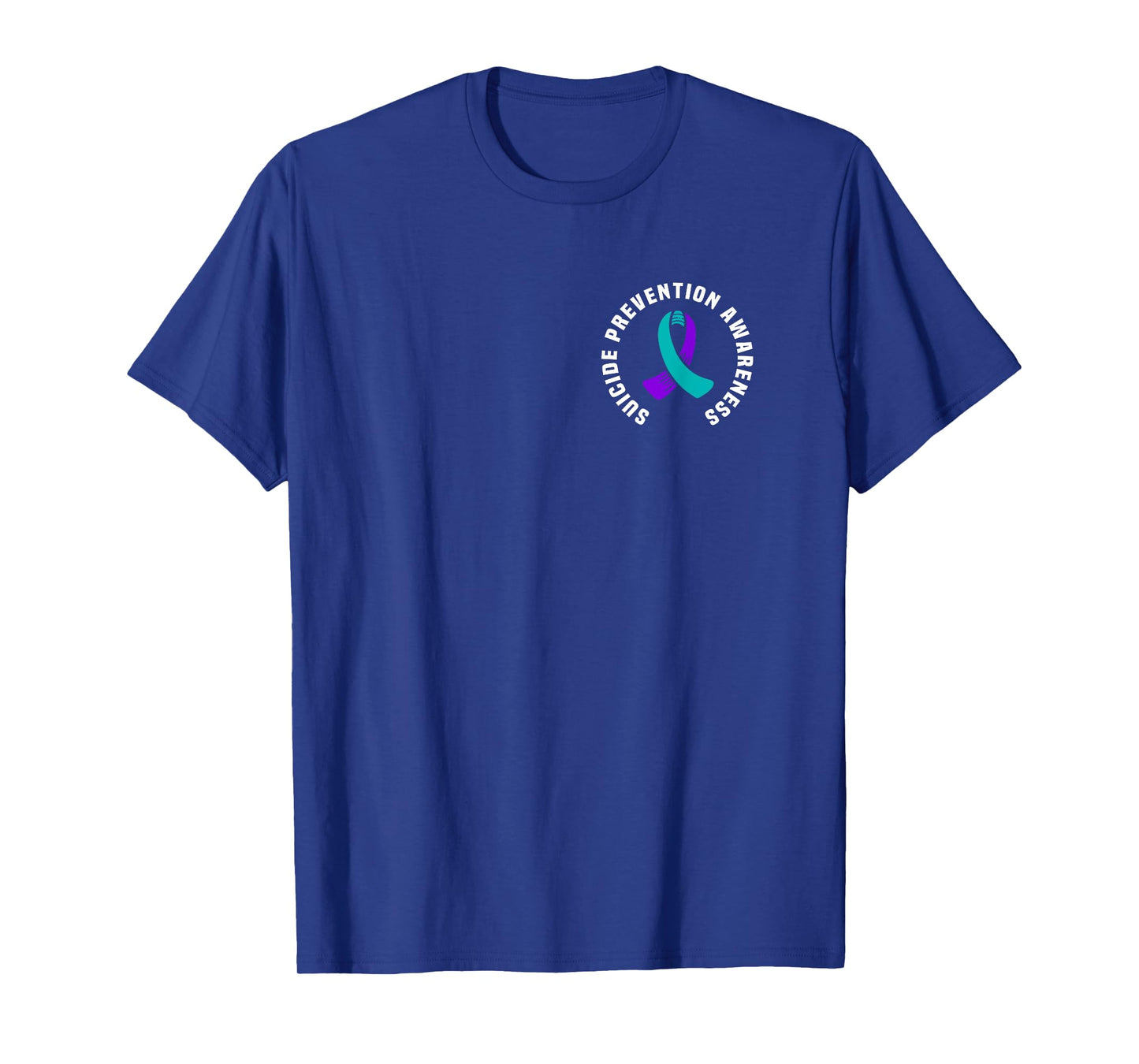 National Suicide Prevention Awareness Month Wear Women's Suicide Prevention Awareness T-Shirt, Black, Small, Short Sleeve, Round Neck, Modern Pocket Design with Awareness Ribbon