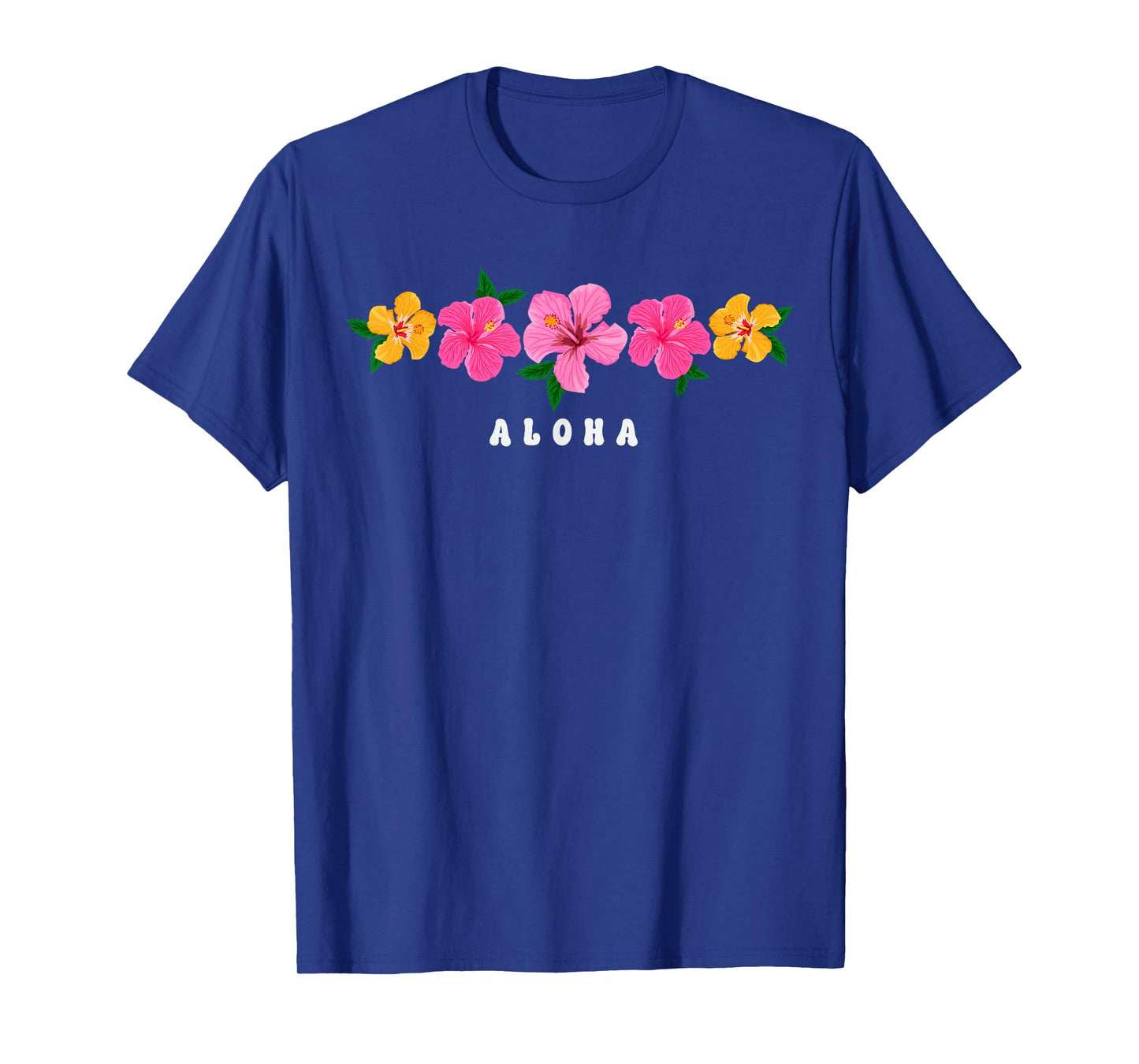 Aloha Hibiscus Flowers Hawaiian Islands Hawaii Surfer T-Shirt
