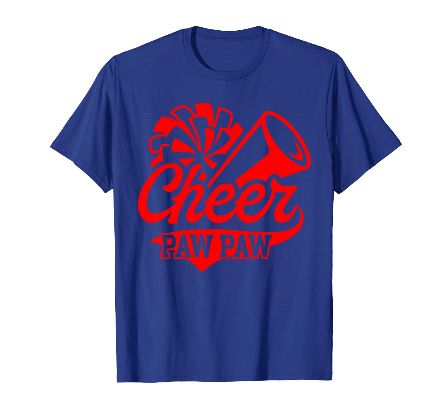 Cheer Paw Paw Biggest Fan Leopard Black And Red Pom Pom T-Shirt