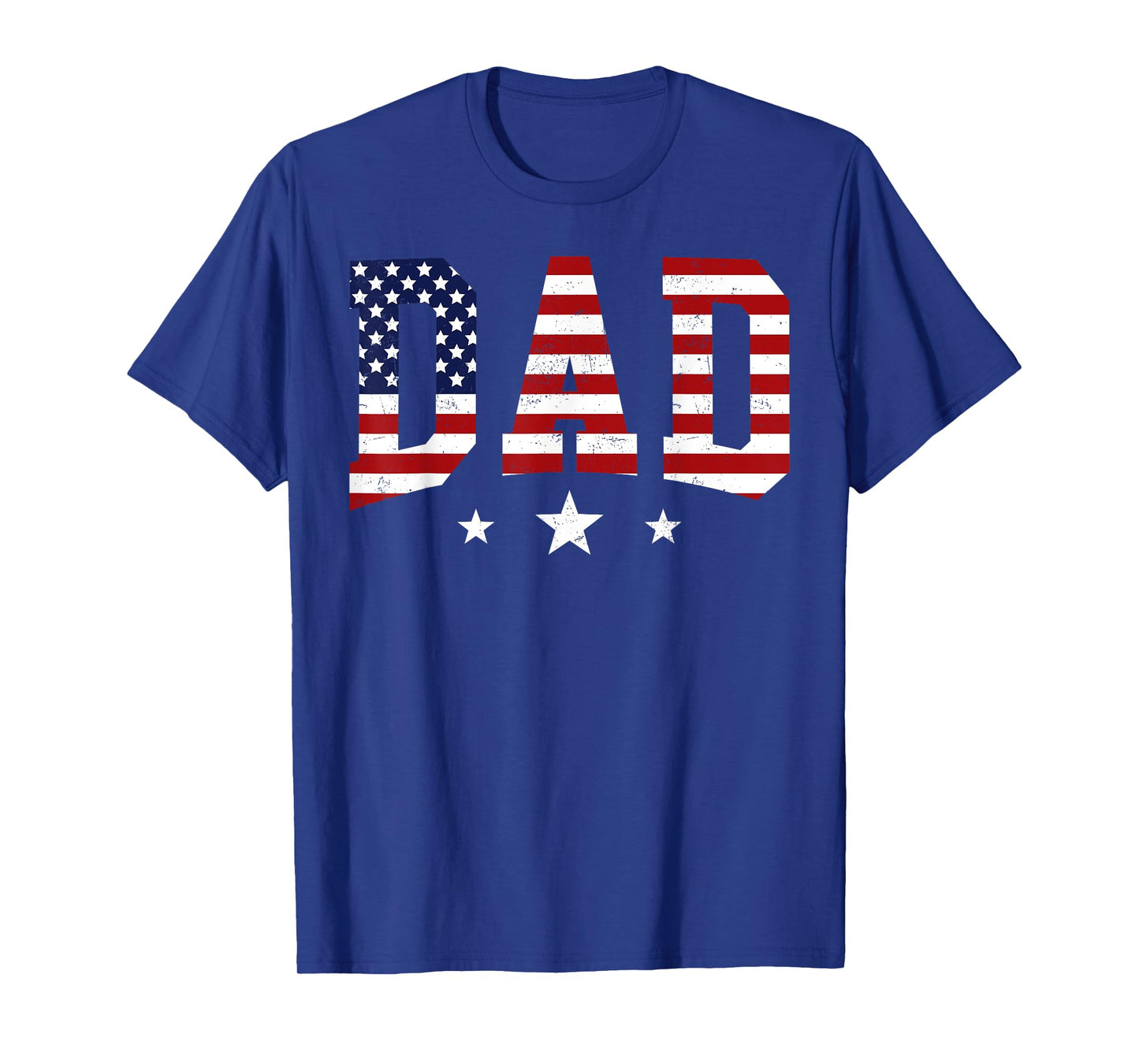 Dad American Flag Stars Patriotic Father And Stripes Fathers T-Shirt
