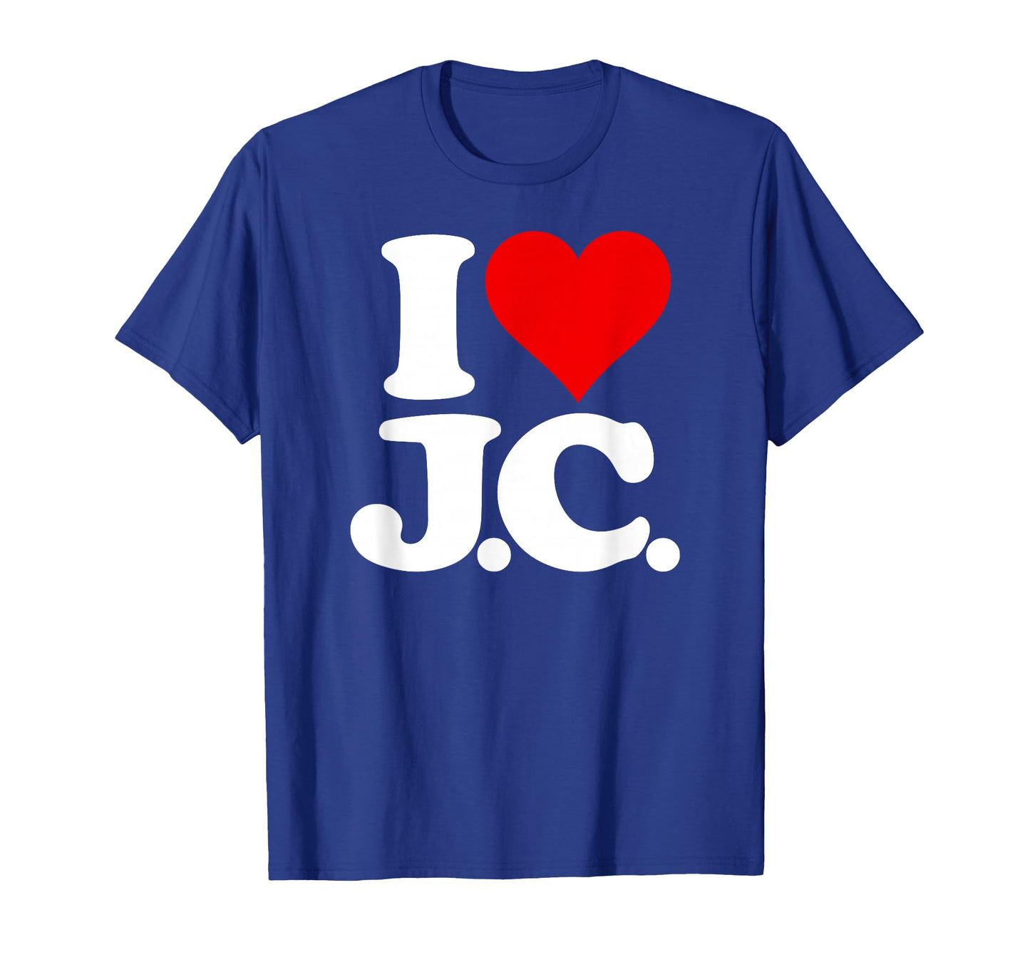 I LOVE HEART J.C. JC J C INITIALS NAME ON A TEE T-Shirt