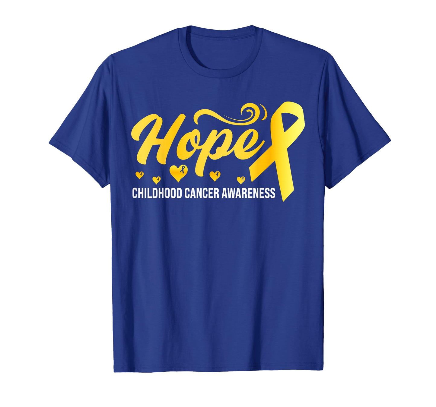 Hope Gold Ribbon Support Childhood Cancer Awareness Warrior T-Shirt