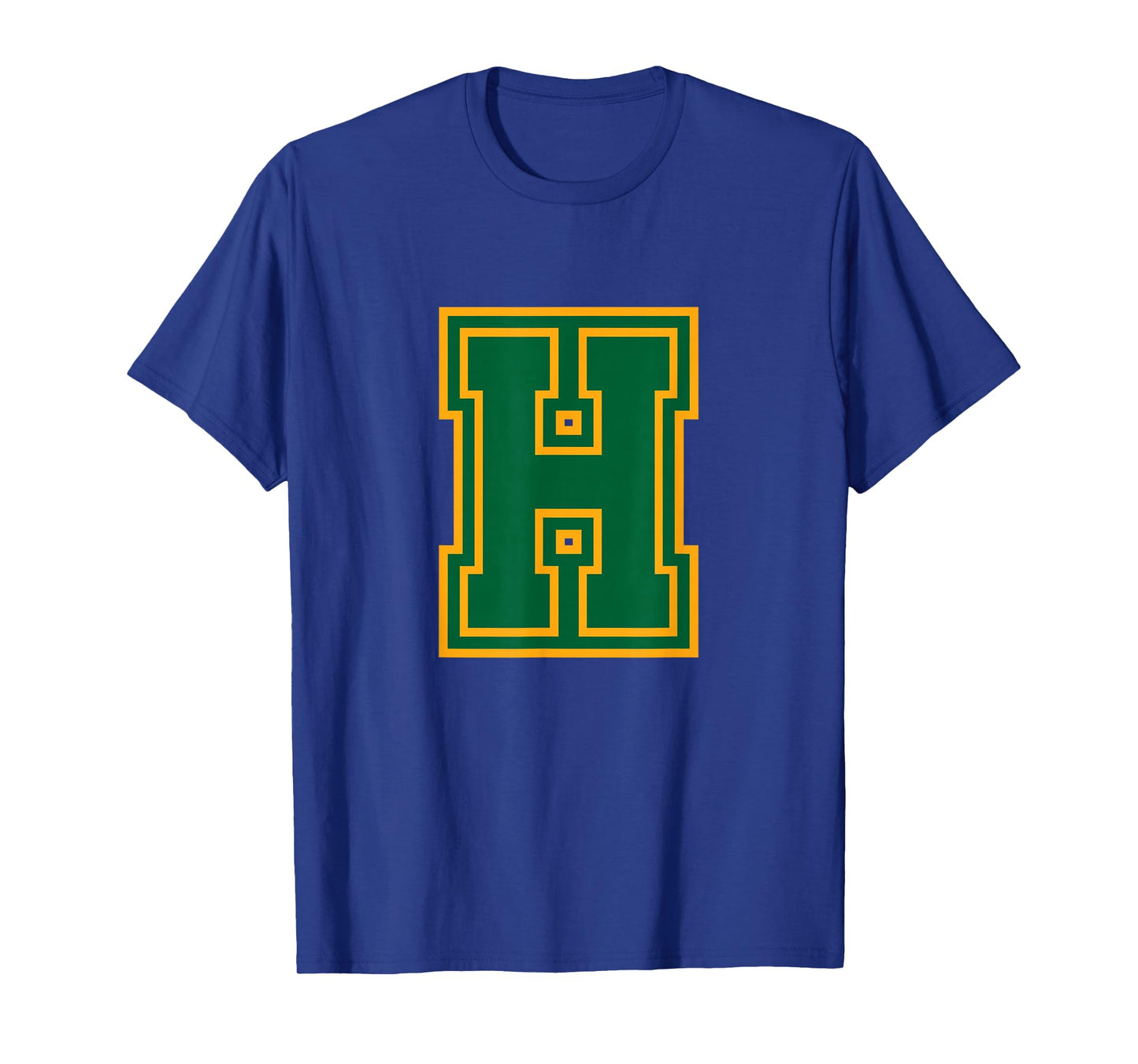 Letter H Yellow Green Monogram Initial T-Shirt