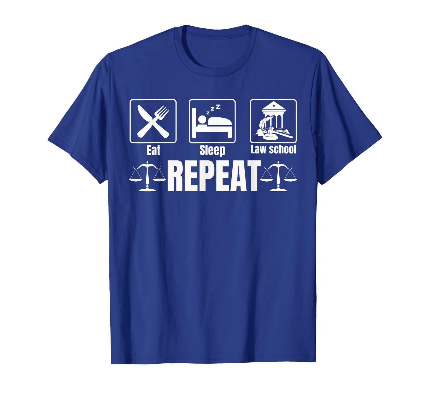 Law School Eat Sleep Study Repeat Lawyer Law Student T-Shirt