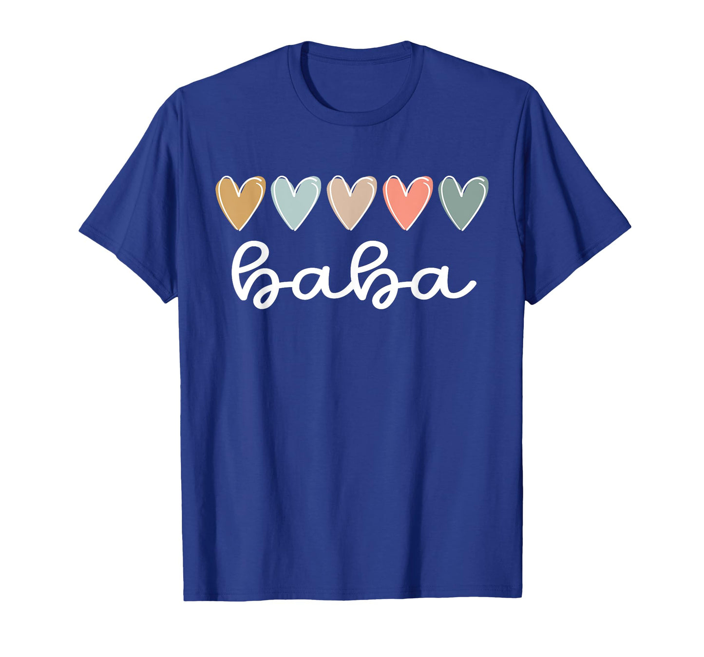 Baba Hearts Baba Grandma Baba Grandmother T-Shirt, Small, Black