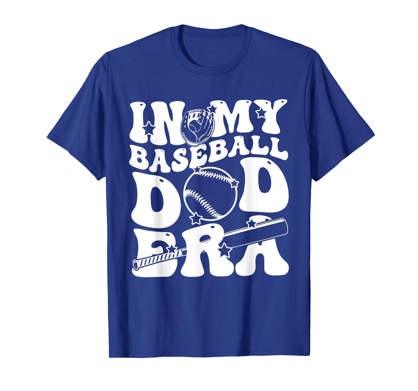In My Baseball Dad Era Retro Groovy Daddy Papa Father's Day T-Shirt