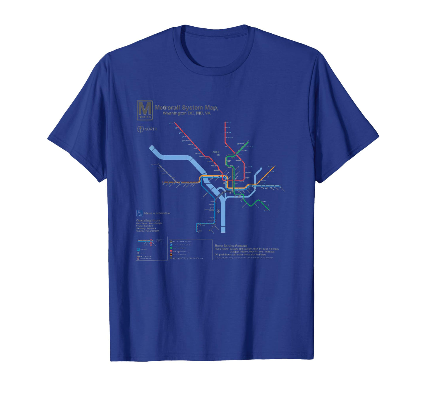 Metro Map Washington DC T-Shirt