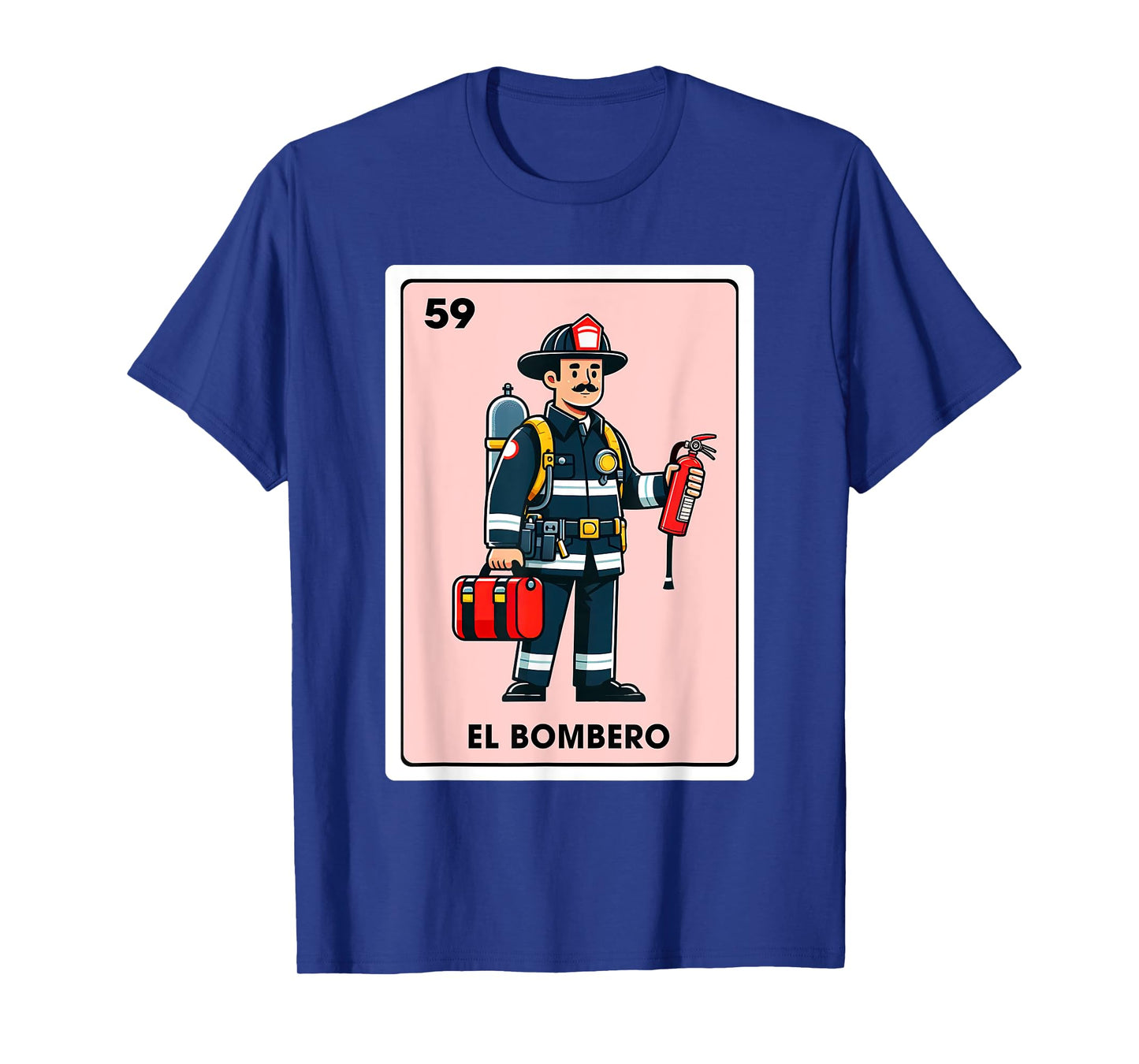 Mexican Fireman Firefighter El Bombero Mexican Bingo Card T-Shirt