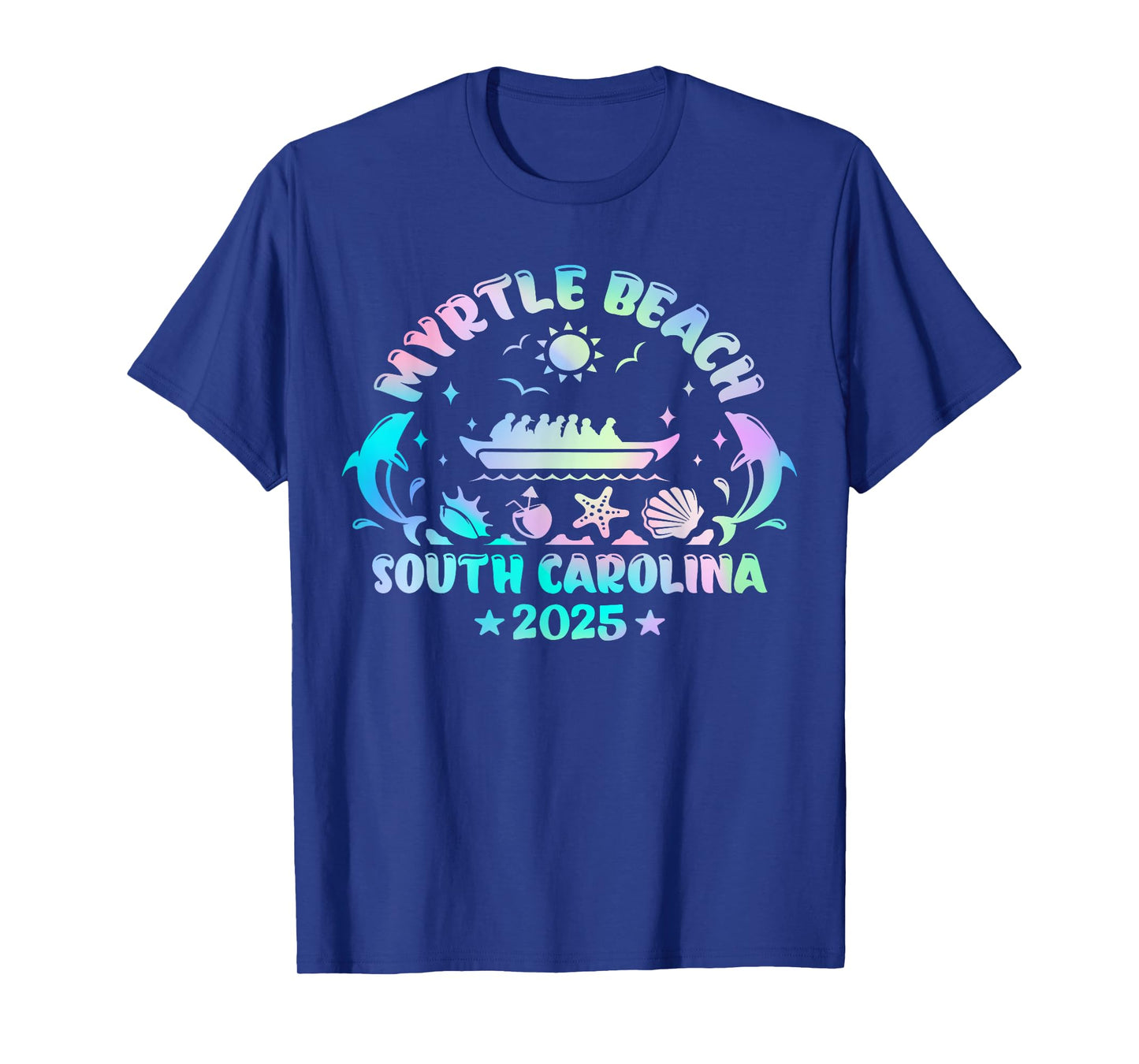 Myrtle Beach Summer Surf Dive Tie Dye Family Vacation 2025 T-Shirt