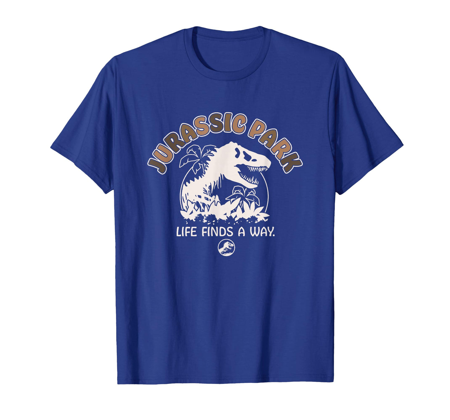 Jurassic Park Life Finds A Way T-Rex Logo Vintage T-Shirt