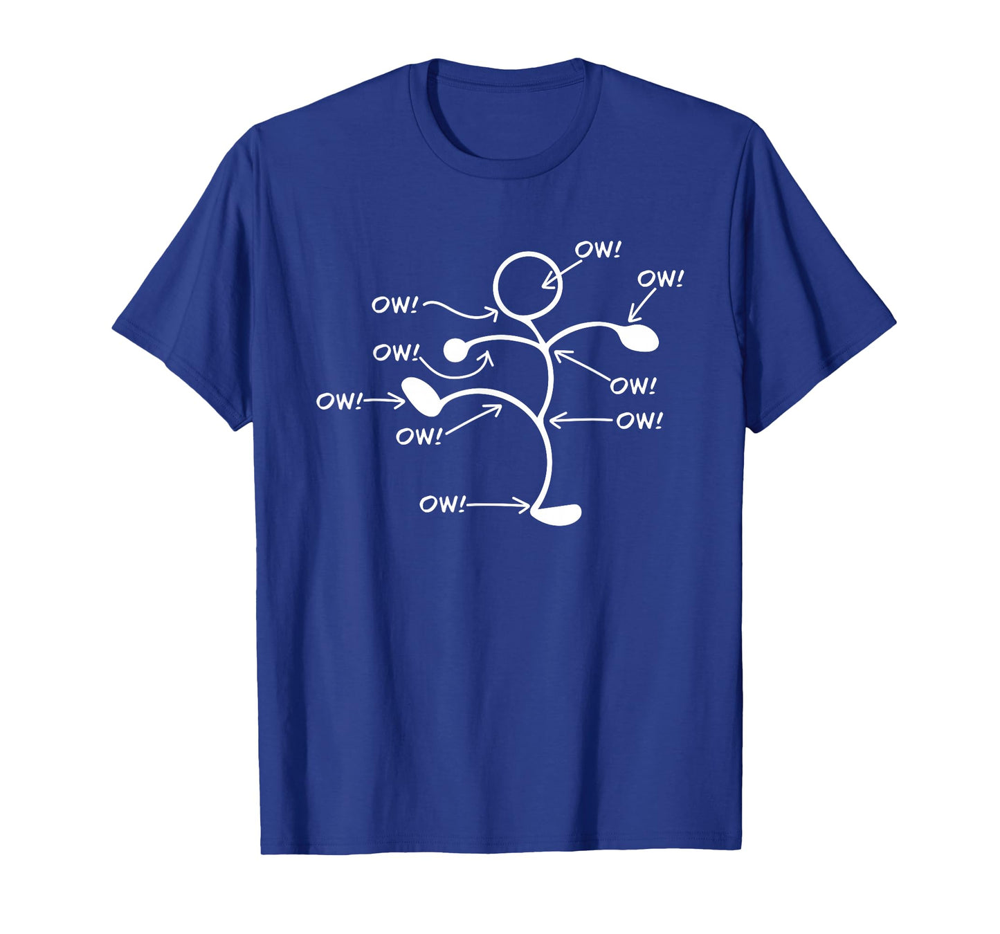 Ow Figure Funny Humor Sketch T-Shirt