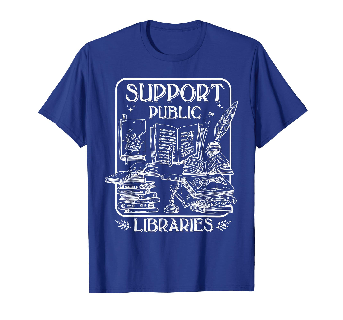 Groovy Support Your Local Library Book Reader Lover Bookworm T-Shirt