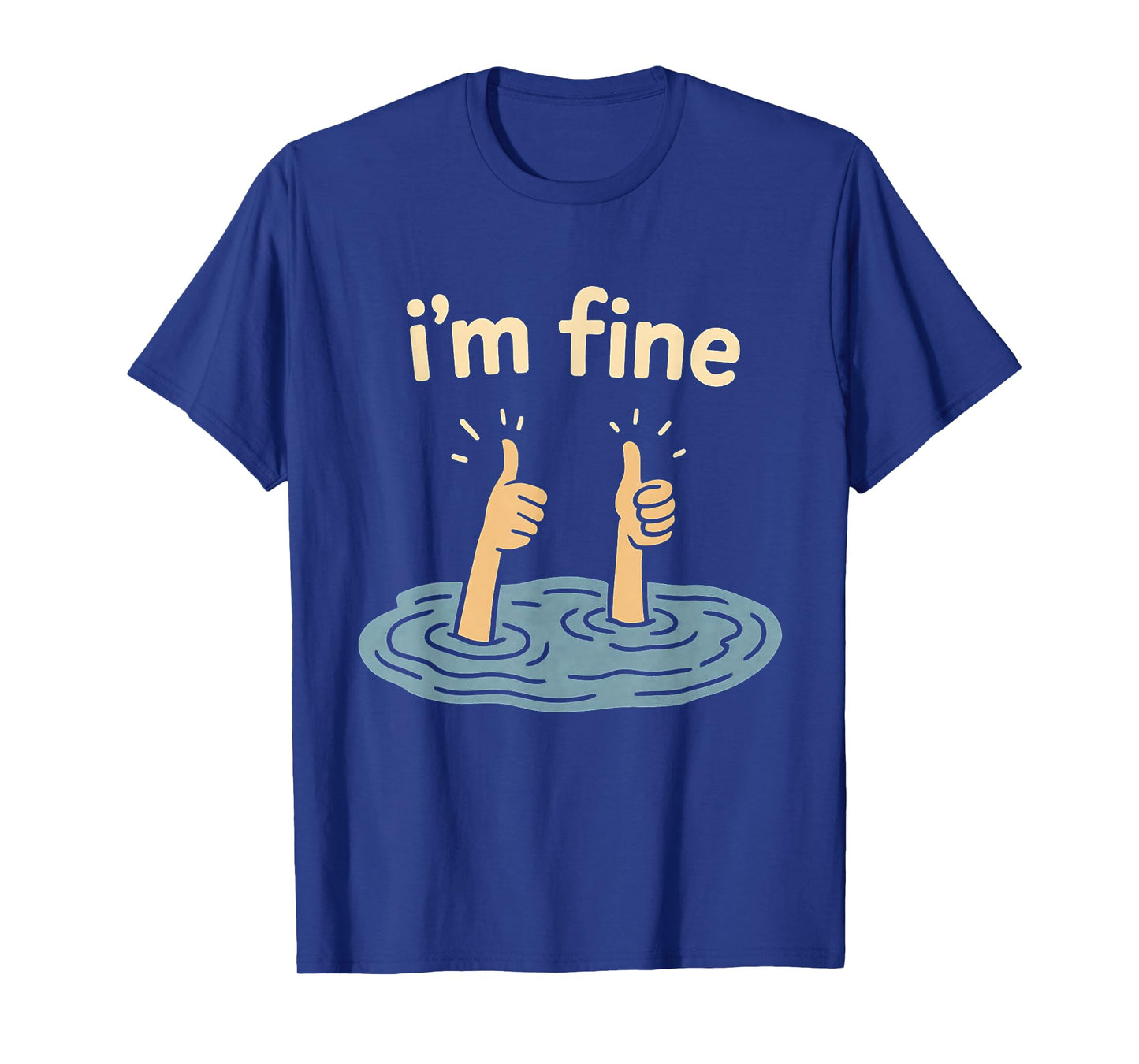 Two Thumbs Up I'm Fine Funny Sarcastic Meme Introvert Humor T-Shirt