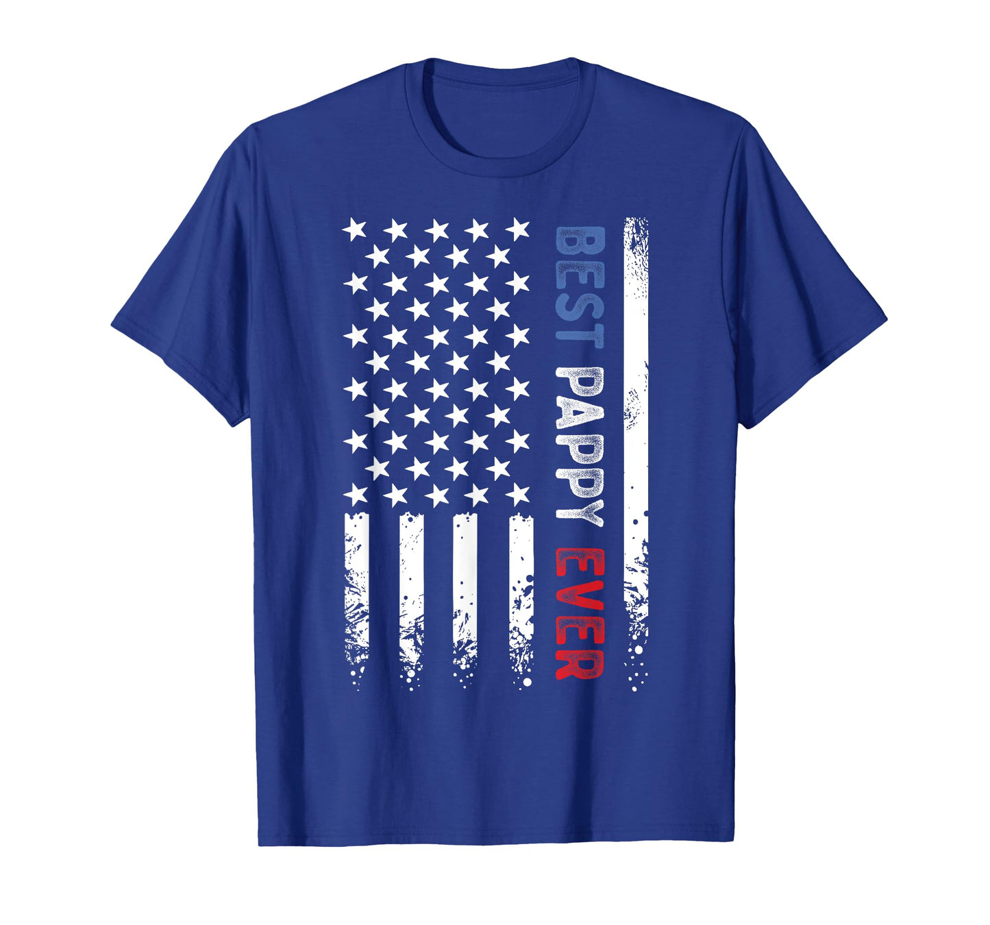 Father's Day Best Pappy Ever American Flag Distressed T-Shirt