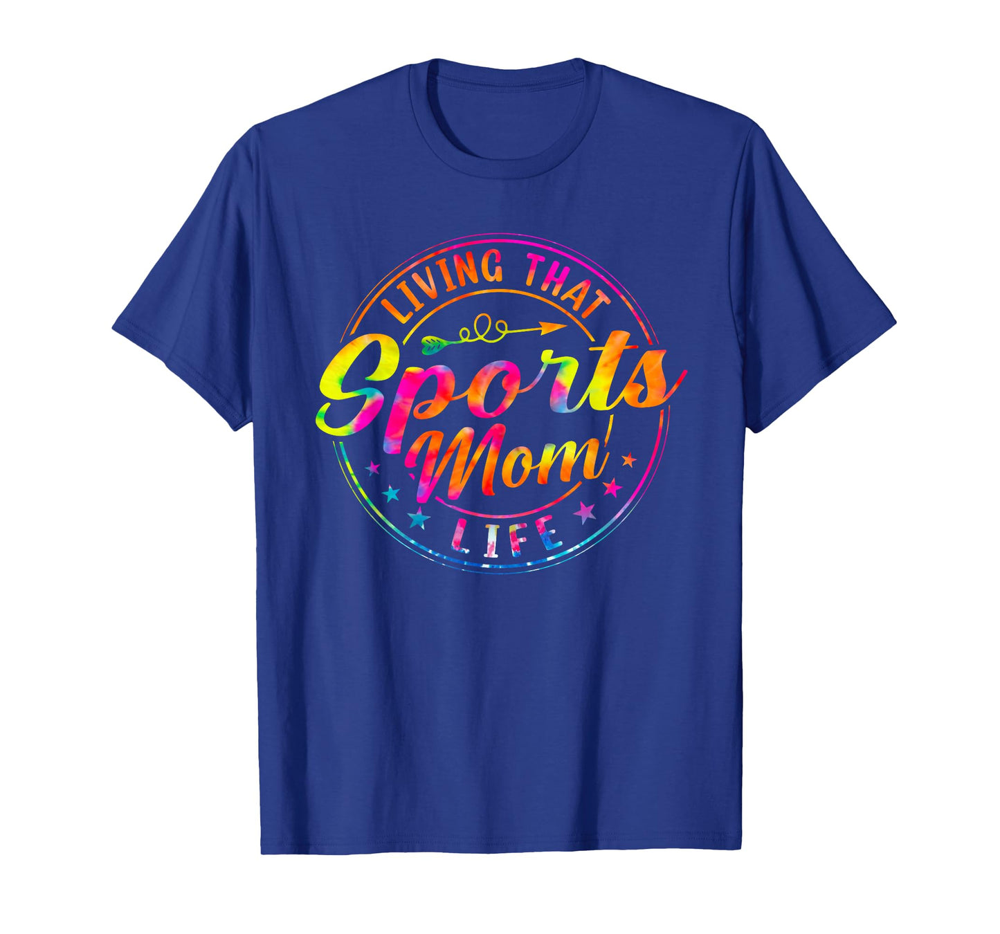 Living That Sports Mom Life Tie Dye Mothers Day Sports Mama T-Shirt