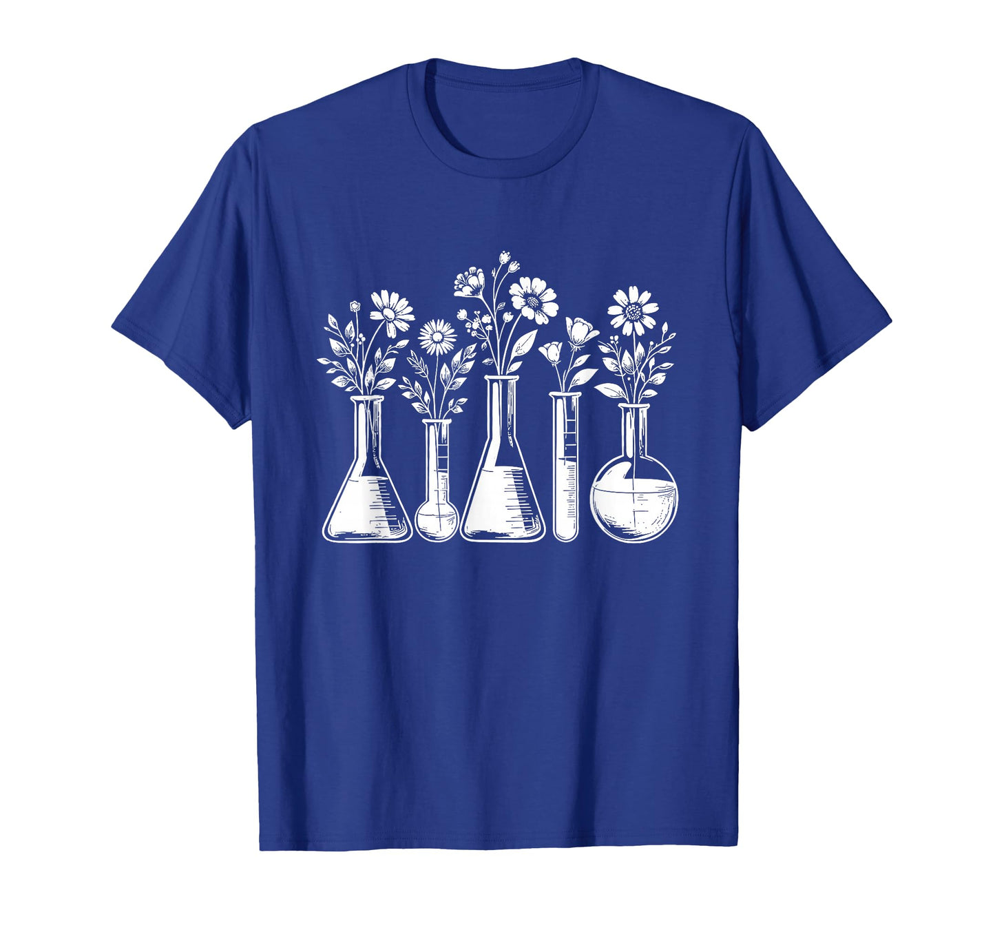 Botanical Beaker Science Teacher Floral Chemistry Lab Week T-Shirt