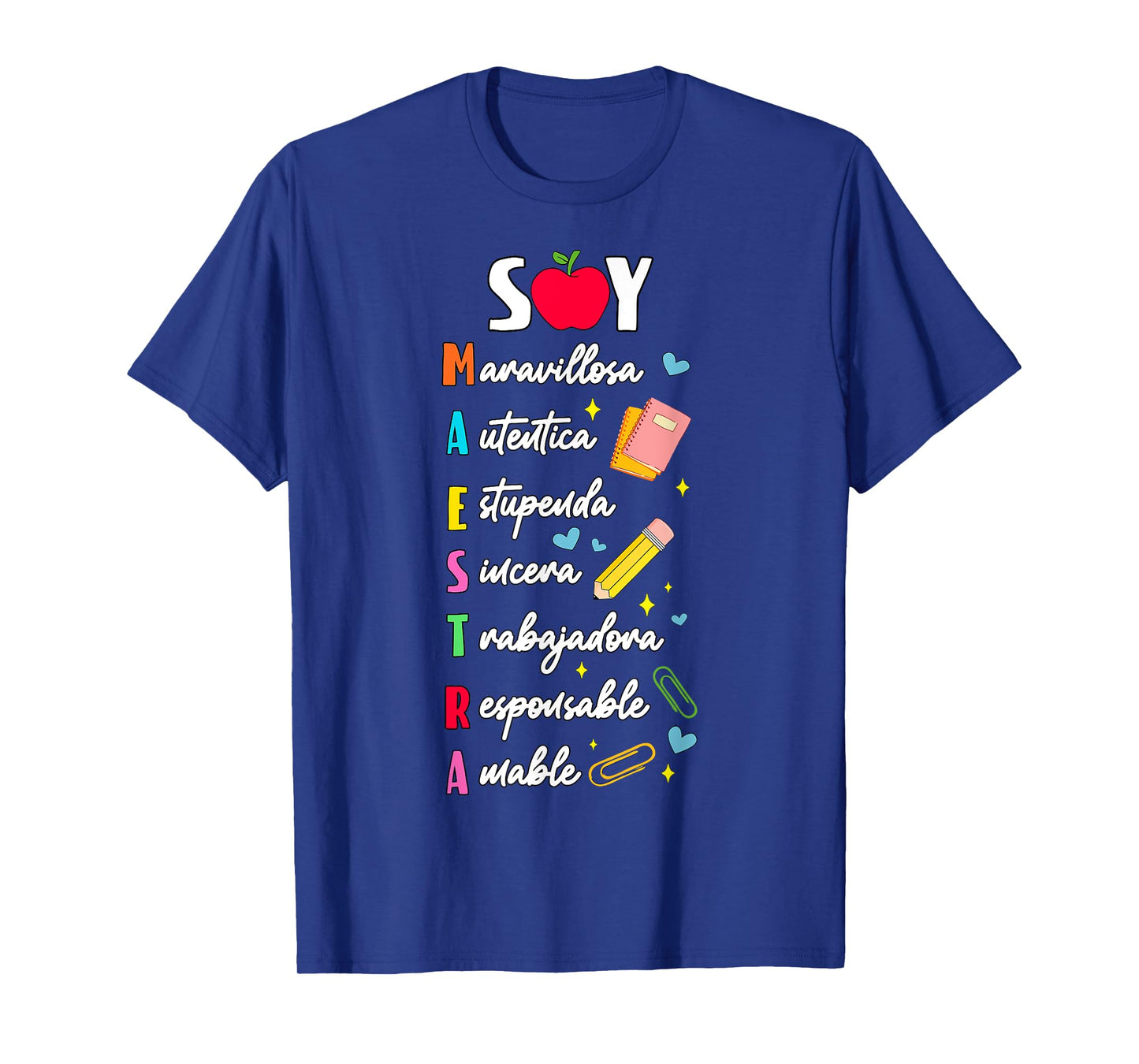 Soy Maestra Spanish Bilingual Hispanic Teacher Appreciation T-Shirt