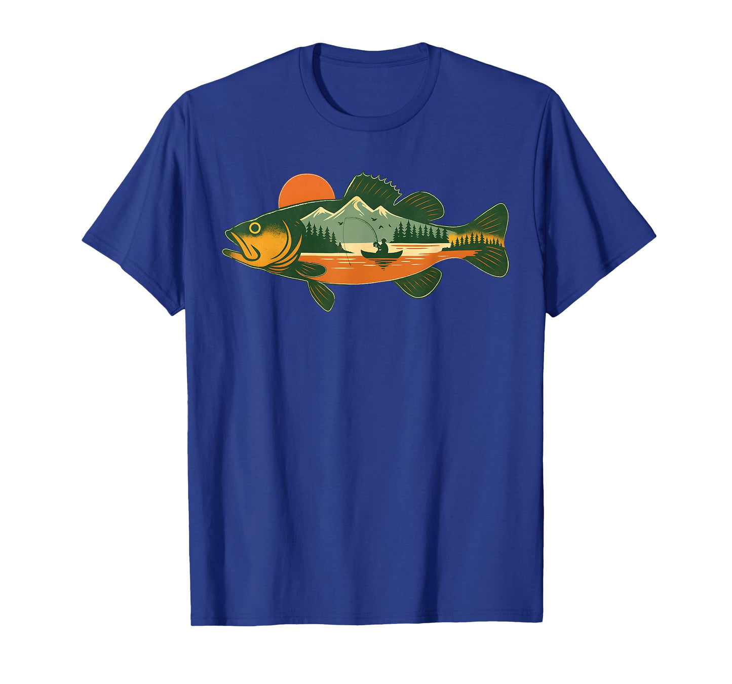 Retro Funny Fishing Outdoor Forest Nature Wildlife Fisherman T-Shirt
