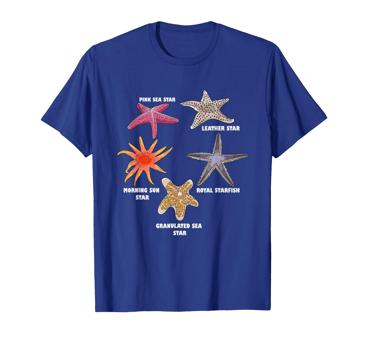 Sea Star Types Starfish Species Underwater Marine Starfish T-Shirt