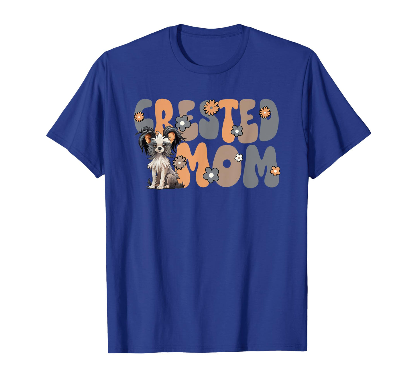 Chinese Crested Dog Groovy World's Best Crested Mom T-Shirt