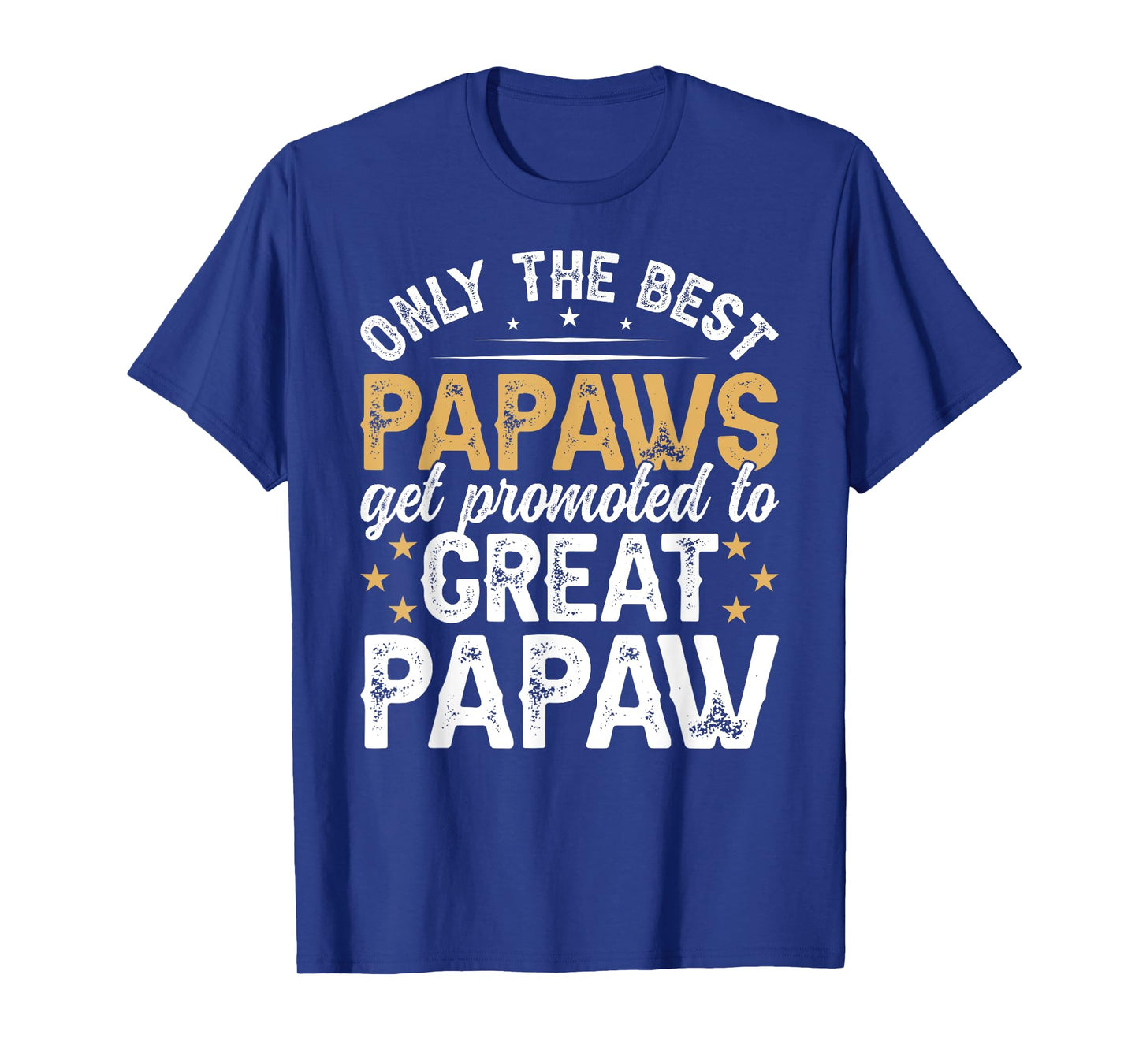 Best Great Papaw Father's Day Black Men's Cotton Polyester Modern Classic Fun Letter Print T-Shirt, Small, Crew Neck, Short Sleeve