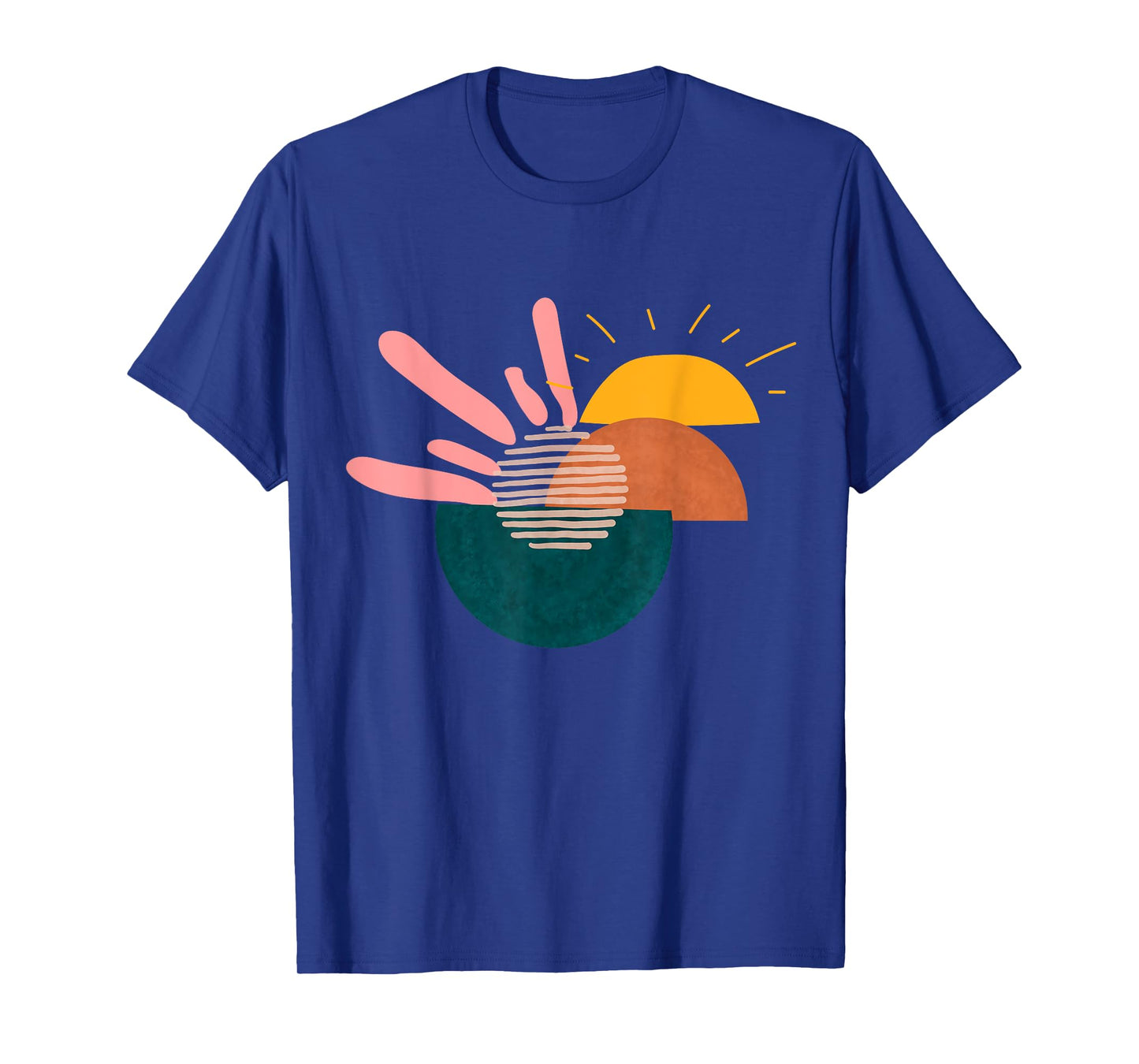 Funny Geometric sunset Abstract Artwork painting Lover T-Shirt