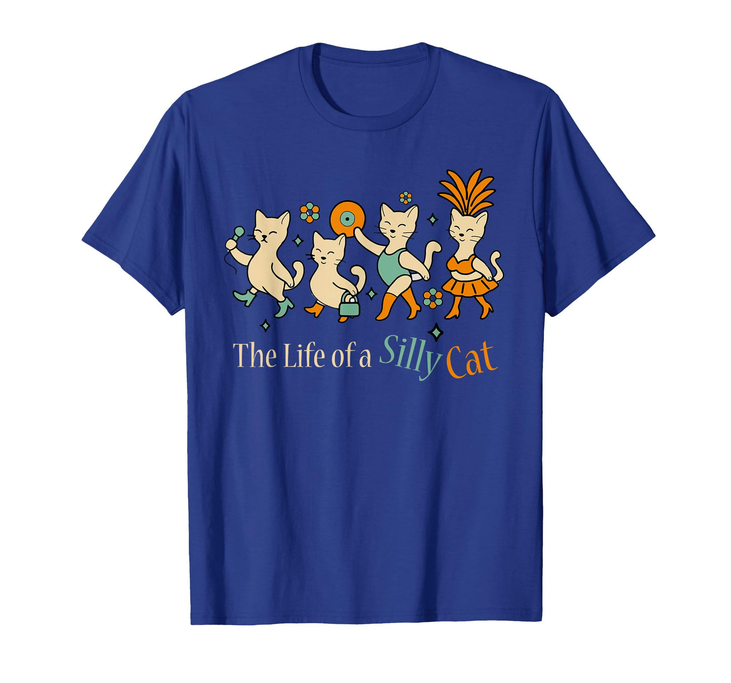 Women Funny Cat Era The Life of a Silly cat Meme Show Girl T-Shirt