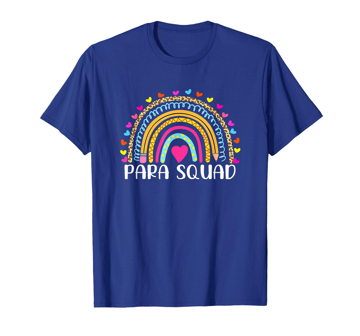 Paraprofessional Para Squad Teacher Crew Boho Rainbow Men Women Girls Kids T-Shirt