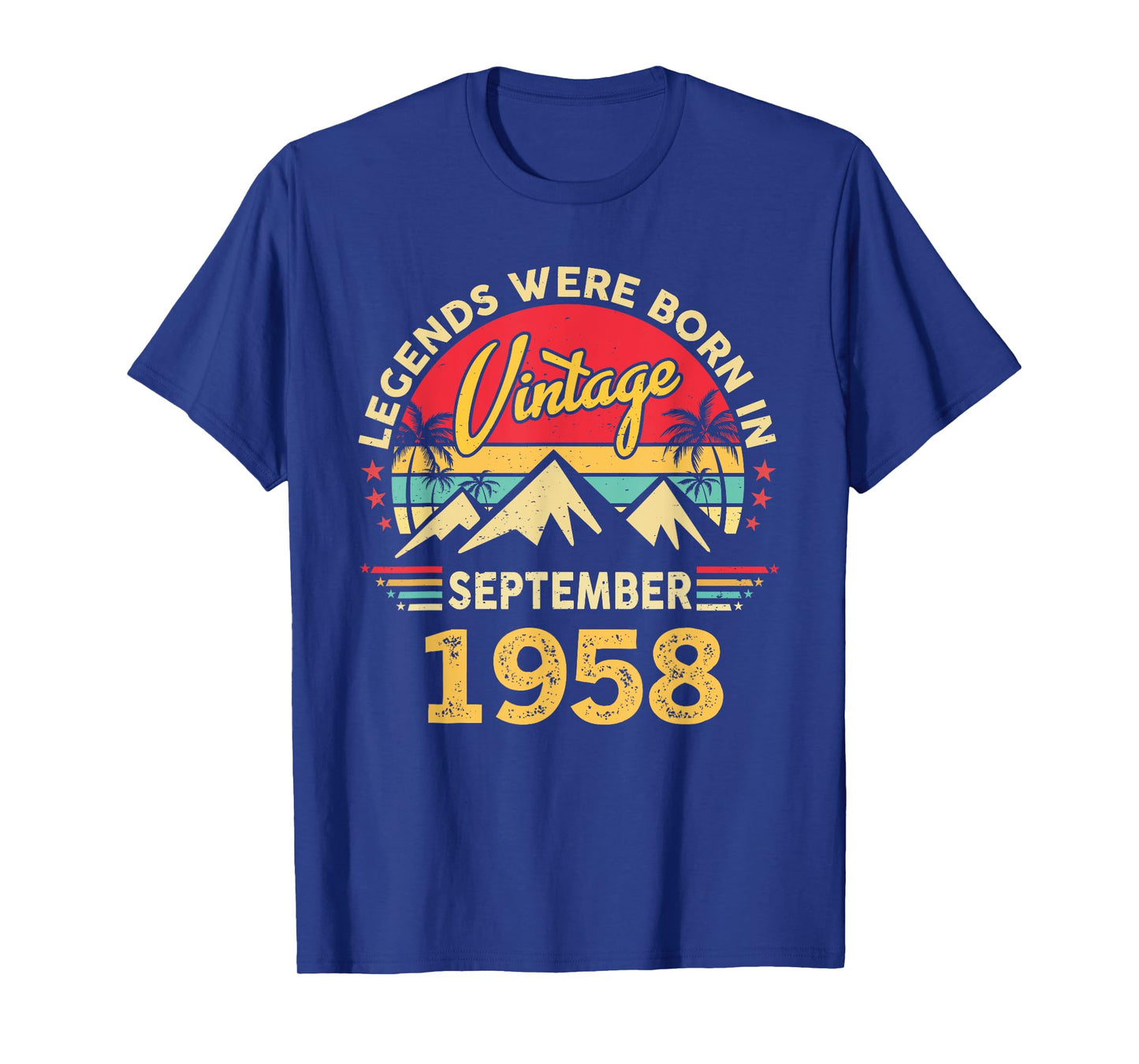 Vintage 67th Birthday Legends Were Born In September 1958 T-Shirt