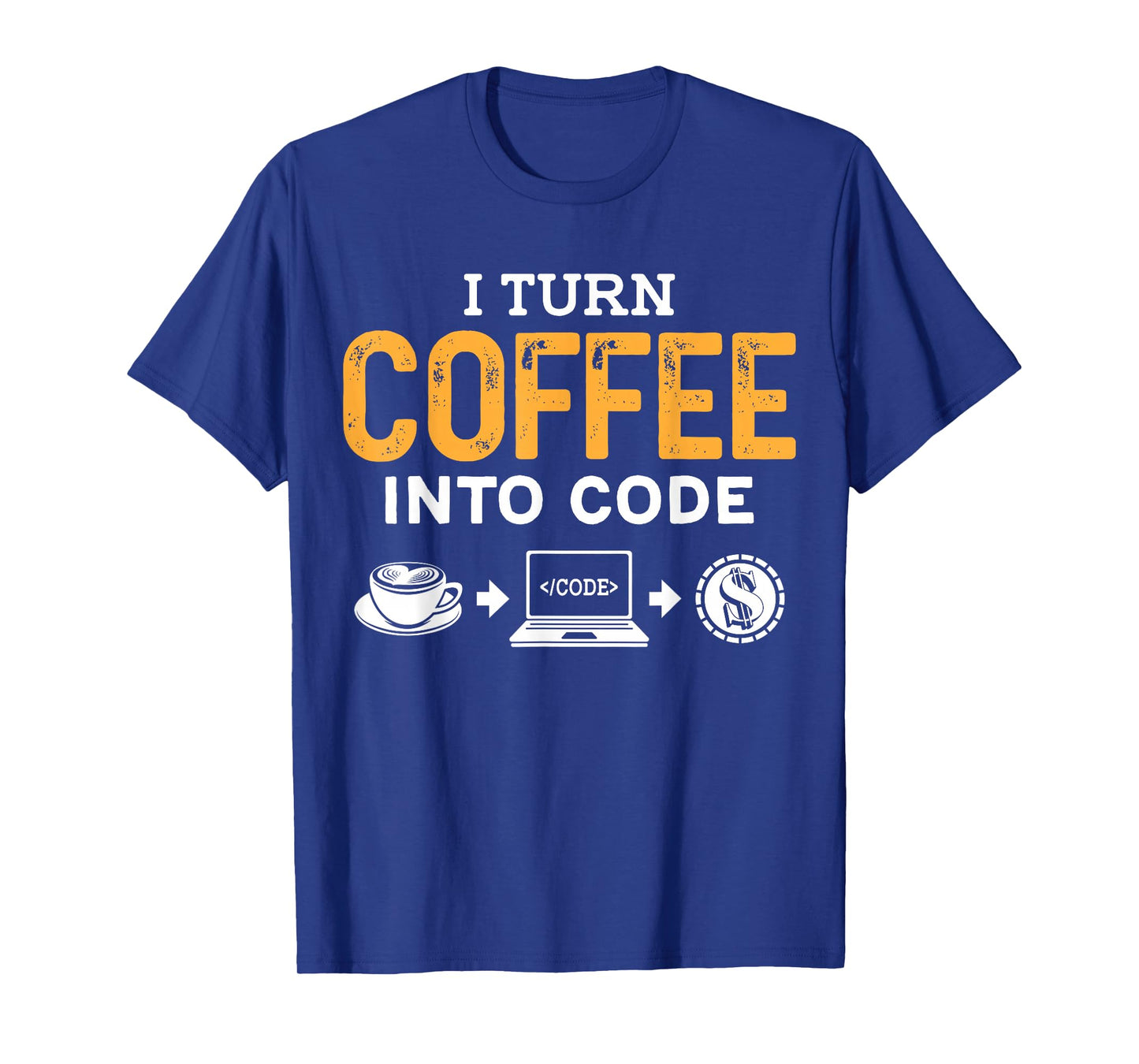 i turn coffee into code Powered by Java and Logic men women T-Shirt