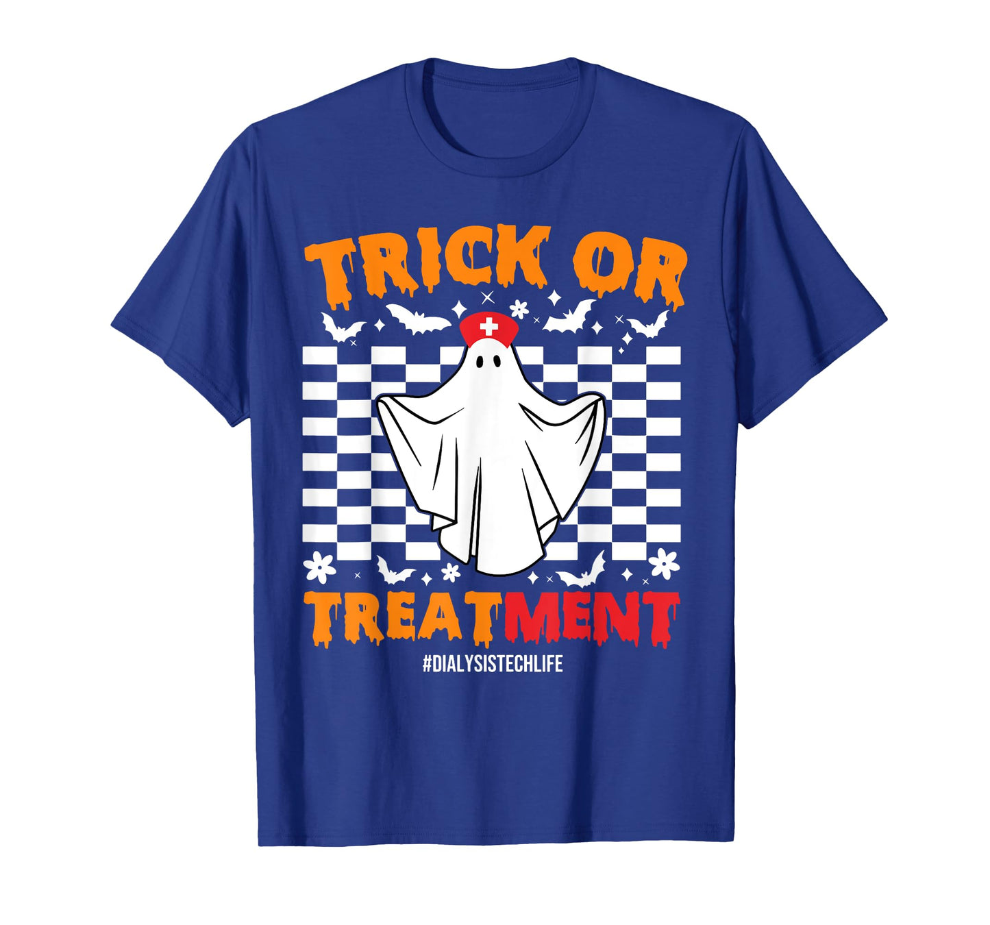 Trick Or Treatment Dialysis Technician Life Ghost Halloween T-Shirt