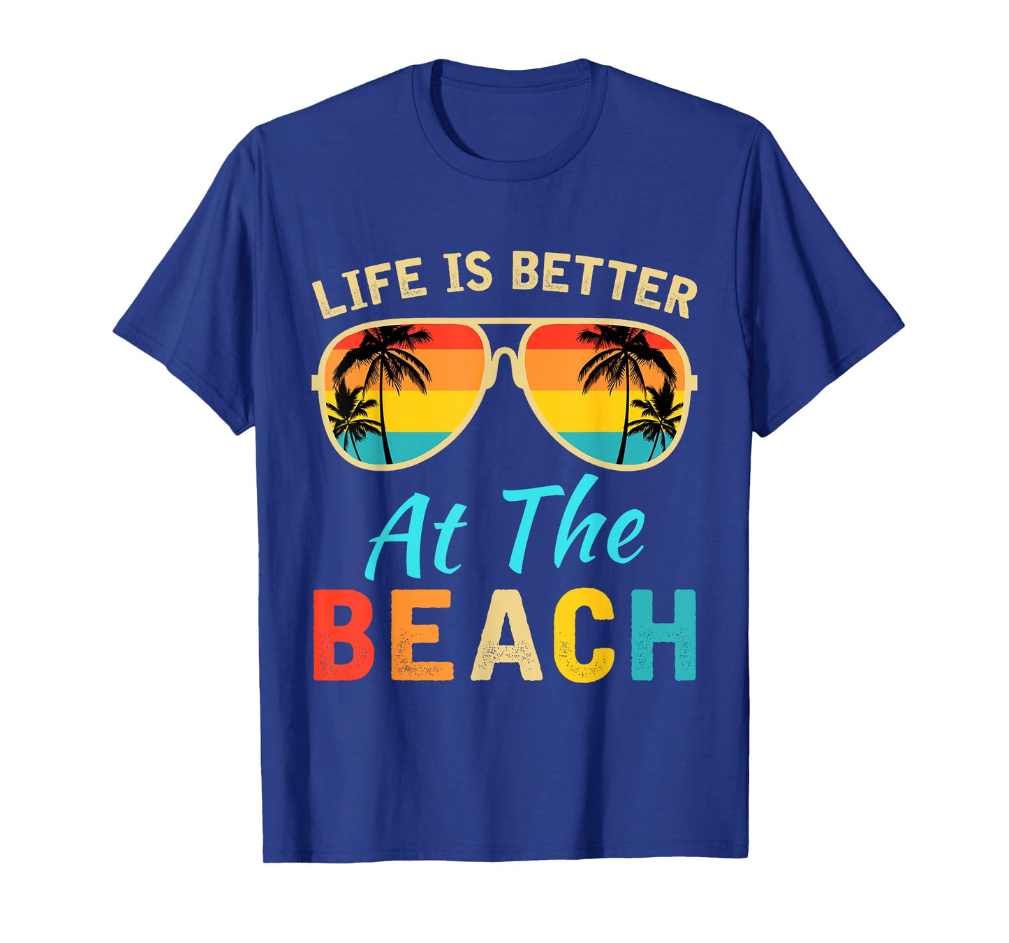 Life Is Better at The Beach Retro Palm Trees Summer T-Shirt