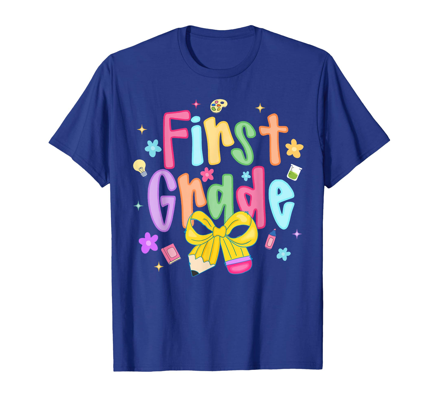 First Grade 1st Back to School Preschool Teacher Girl Kids T-Shirt