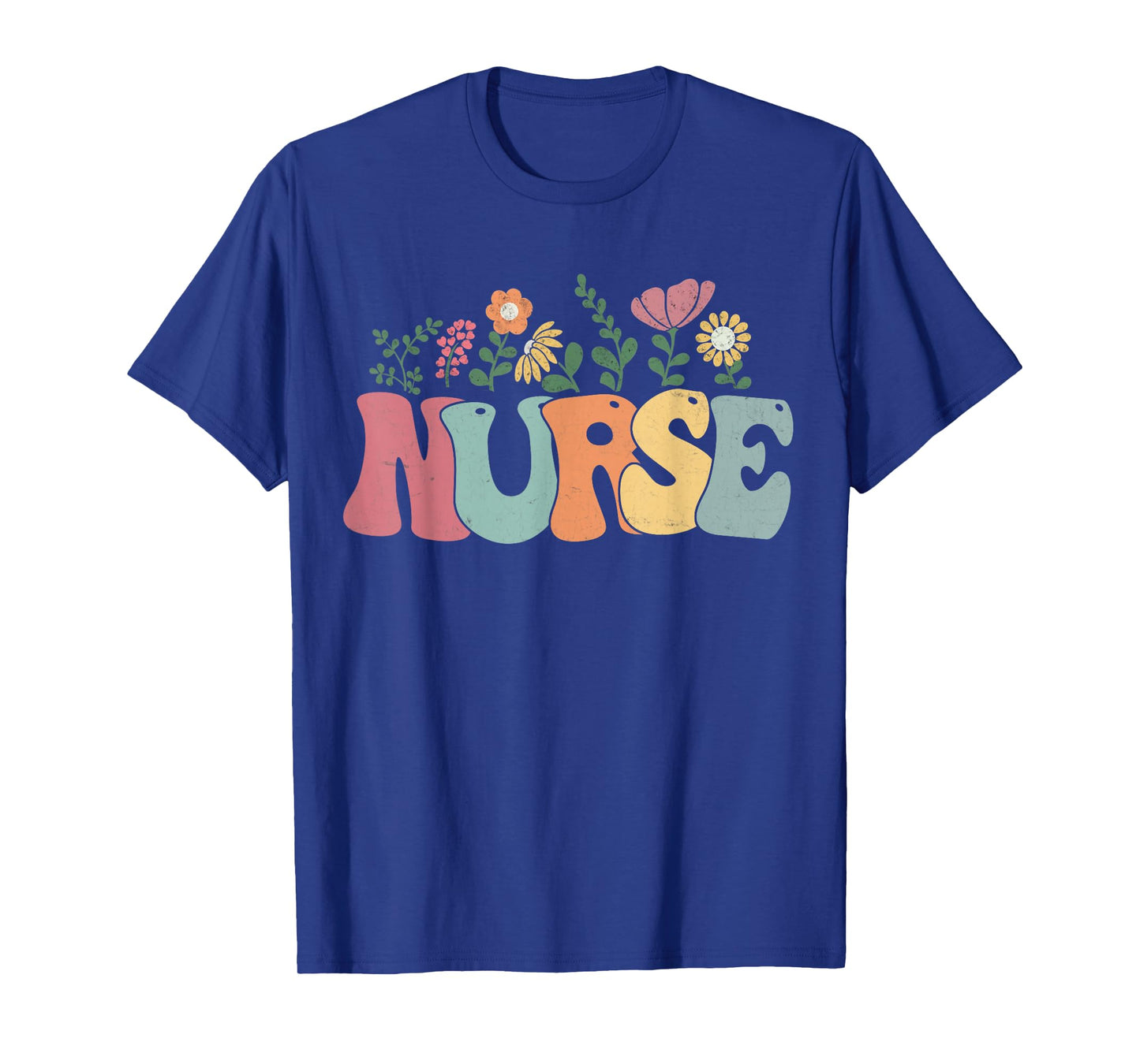 Women Vintage Nurse Flower Retro Nursing Nurse Life T-Shirt