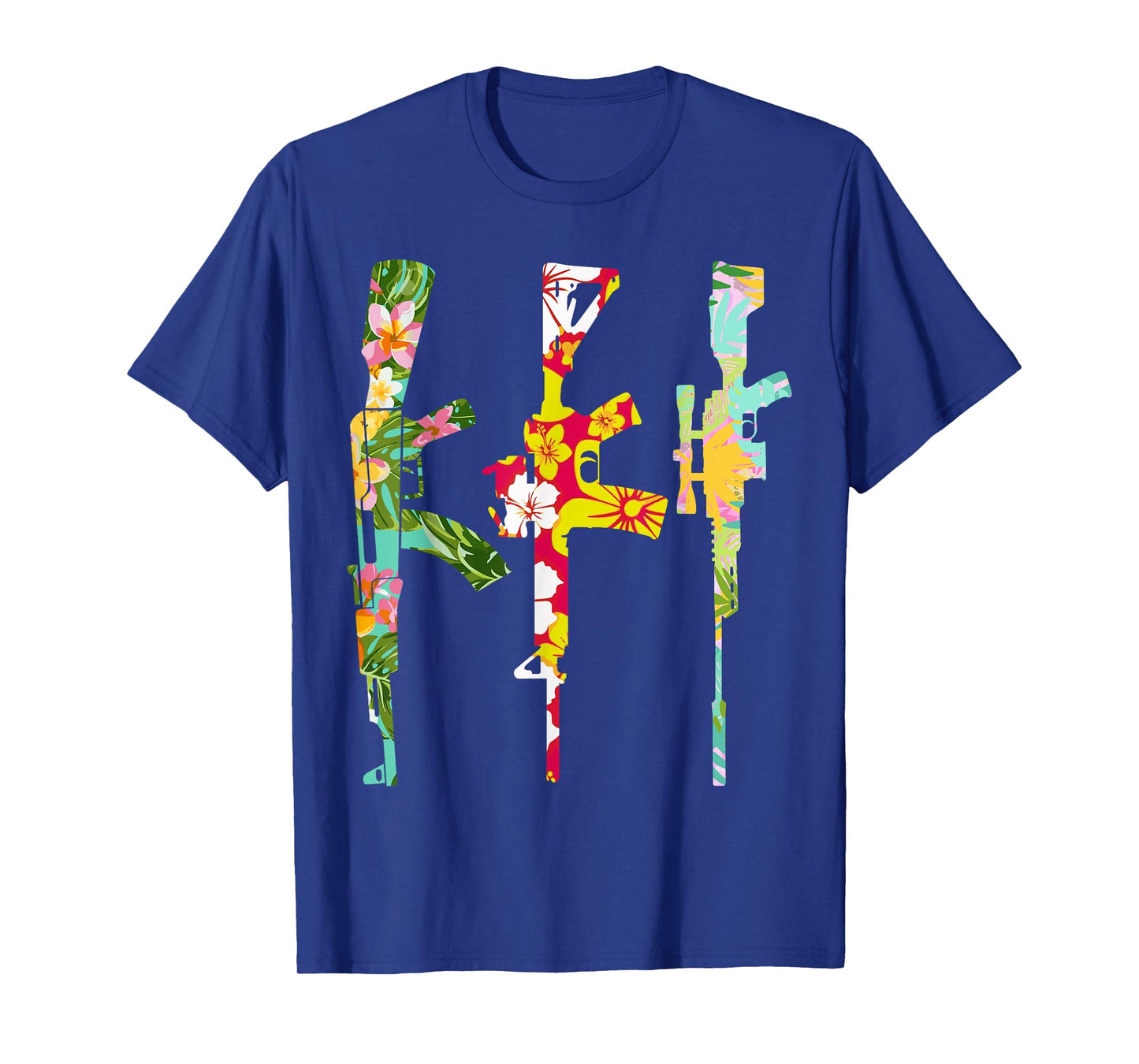 Tropical Gun Lover Firearm Beach Hawaiian Birthday AK AR 308 T-Shirt