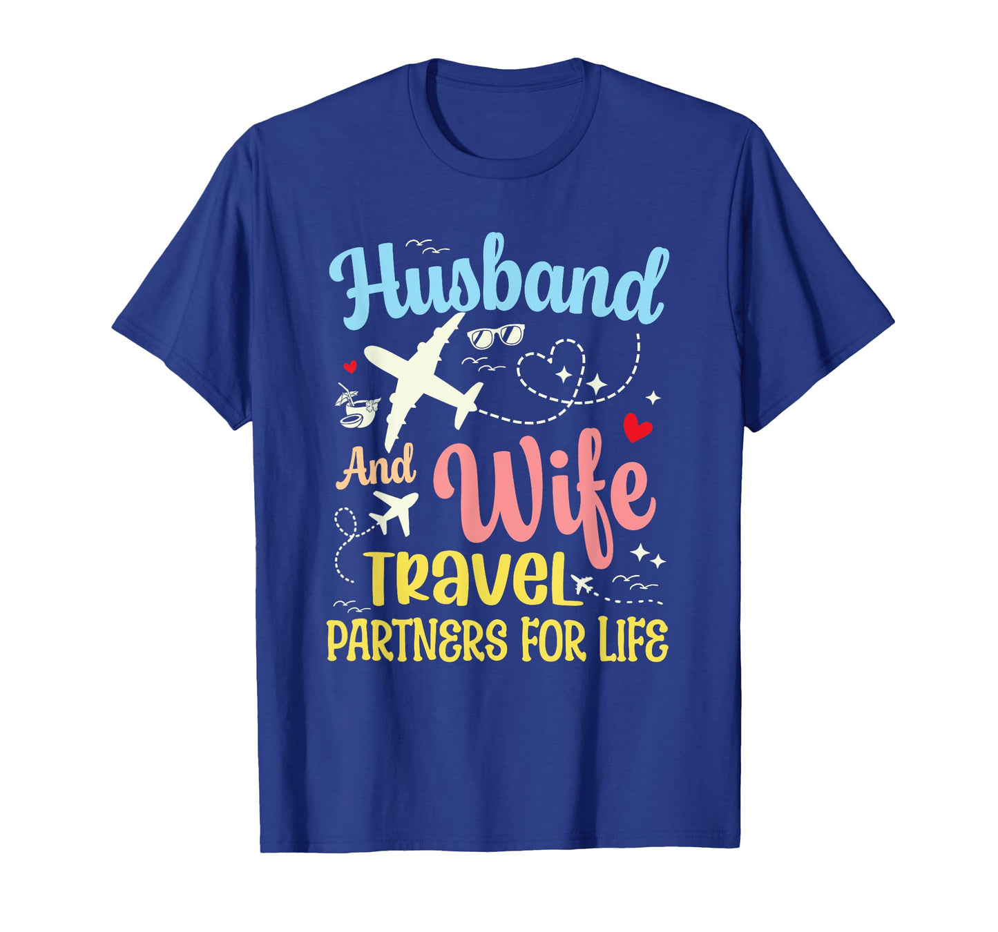 Funny Couple Husband And Wife Travel Partners For Life T-Shirt