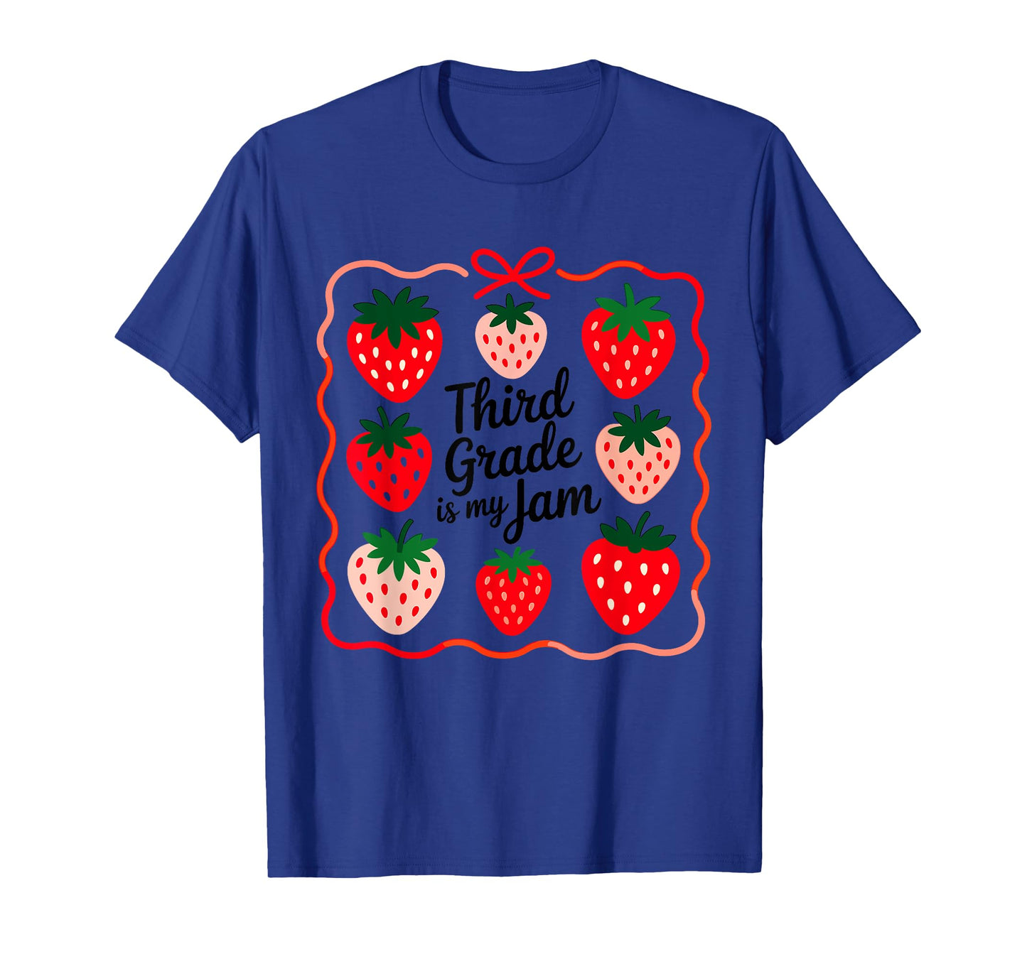 Women Third Grade is My Jam Strawberry Teacher Top T-Shirt